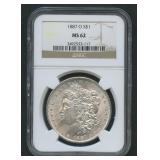 1887-O Morgan Silver Dollar NGC MS 62