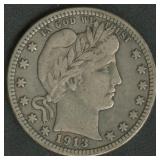 1913-D Liberty Head Barber Quarter