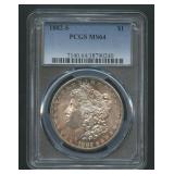 1882-S Morgan Silver Dollar  PCGS MS 64