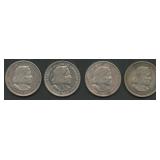4- 1893 Columbian Expo Commem Silver Halves