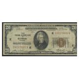 1929 $20 Fed Res Bank Note Richmond FR-1870E