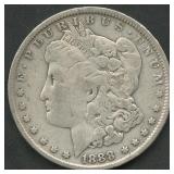 1888-O Hot Lips Morgan Silver Dollar