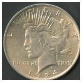 1924 Peace Silver Dollar Strike-Through Lip