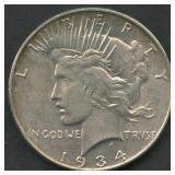 1934 Peace Silver Dollar