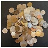 Bag of 100+ Mixed Foreign Non-Silver Coins