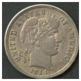 1914 Liberty Head Barber Dime