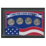 World War II Silver Quarter Set Display