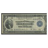 1918 $1 Fed Res Bank Note Green Eagle FR-712