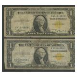 2- 1935A $1 Silver Certificates No Africa FR-2306