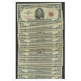 40- Mixed 1953 and 1963 $5 Legal Tender Notes