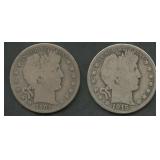 1904-S and 1915 Liberty Head Barber Halves