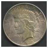1923-S Peace Silver Dollar Strike-Through