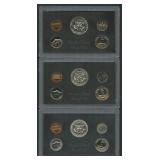 3- US Proof Sets:  1968, 1969, and 1970 in OGP