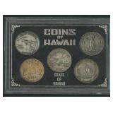 Coins of Hawaii 5-Coin Set Display