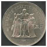 France 1978 50 Francs .900 Silver 0.96 ozt TW