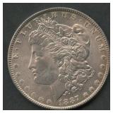 1887 Morgan Silver Dollar Alligator Eye VAM-12