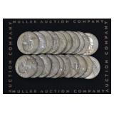 20- Mixed 1964-PD Washington Silver Quarters