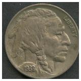1938-D/S Buffalo Nickel