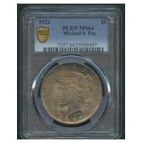 1922 Peace Silver Dollar PCGS MS 64