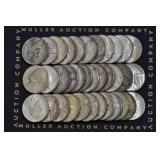 35- Mixed 35% Silver Jefferson Wartime Nickels