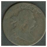 1804 Draped Bust Half Cent Cross 4 Stems