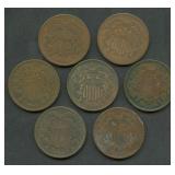 7- Mixed Date Two Cent Pieces