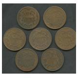 7- Mixed Date Two Cent Pieces