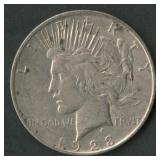 1923-D Peace Silver Dollar Pony Tail Die Break
