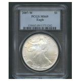 2007-W ASE Silver Eagle PCGS MS 69