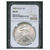 2009 ASE Silver Eagle NGC MS 69