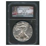 2016 (P) ASE Silver Eagle NGC MS 69