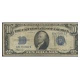 1934A $10 Silver Certifcate Blue Seal FR-1702
