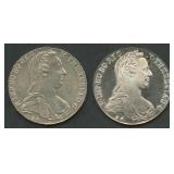 2- Austria 1780 M. Theresia 1 Thalers .833 Silver