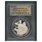 2010-P Boy Scouts $1 PCGS PR 70 DCAM