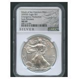 2020 (S) ASE Silver Eagle NGC MS 69