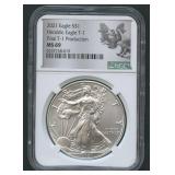 2021 Heraldic T-1 ASE Silver Eagle NGC MS 69