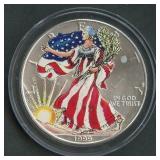 1999 ASE Silver Eagle Colorized in Display Box