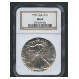 1995 ASE Silver Eagle NGC MS 69