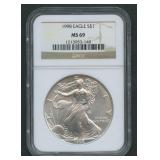 1998 ASE Silver Eagle NGC MS 69
