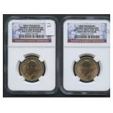 2- 2007-P Geo Washington Dollars NGC BU