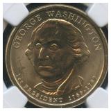 2- 2007-P Geo Washington Dollars NGC BU