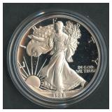 1988-S Proof ASE Silver Eagle in OGP