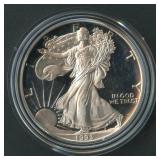 1993-P Proof ASE Silver Eagle in OGP