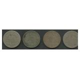 4- Mixed Shield Nickels