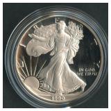 1990-S Proof ASE Silver Eagle in OGP