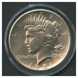 1921 Peace Silver Dollar in Box