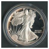 1989-S Proof ASE Silver Eagle in OGP