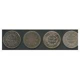 4- Mixed Liberty Seated Half Dimes