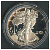 1987-S Proof ASE Silver Eagle in OGP