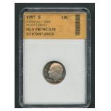 1997-S Roosevelt Dime SGS PR70 DCAM